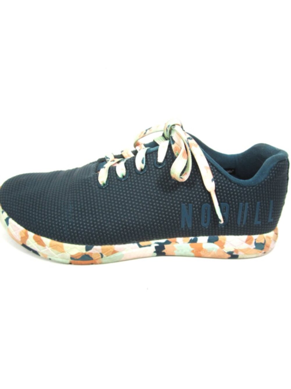 NoBull EUC Size 7.5M Womens Wild Jewel Trainers Teal Orange Green Camo Blue
